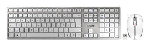 Cherry Keyboard German + Mouse Dw 9100 Slim Cablelos Silver/White — image 1