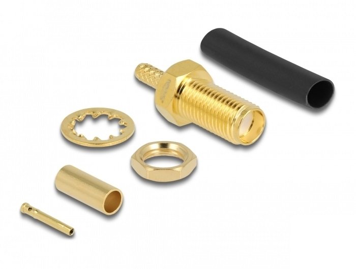 Sma Connector Female Crimpar RG-174 RG-316 With Passendem Tubo Termorretráctil - 5 Units