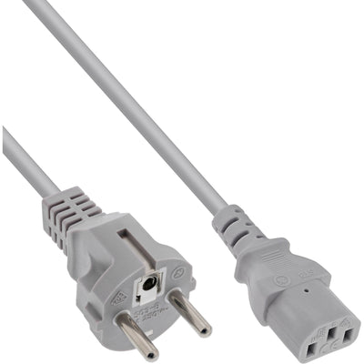 Inline Cable Power , Type F Recto a Connector Iec, 0,5M, Grey — image 1