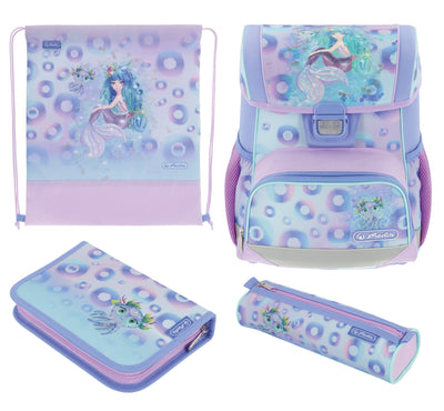 Herlitz Loop Plus Mystic Mermaid Set Of Backpack School Child/Niña Poliéster Blue Green Pink — image 1