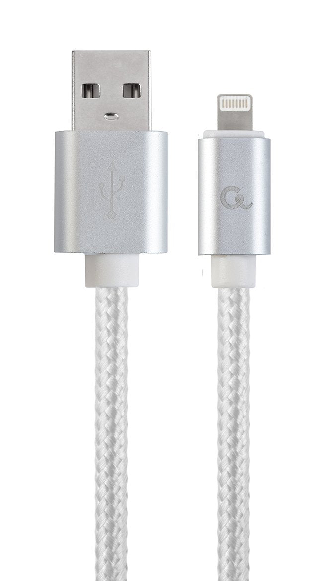 Cable Trenzado Algodón 8 Pines With Connectors Metálicos, 1,8M, Colour Silver Blister