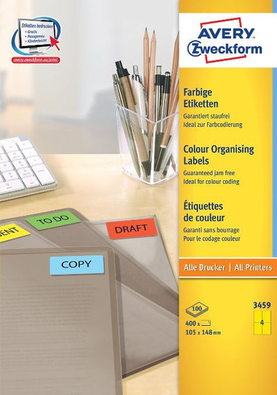 Avery Zweckform Labels 3459 Yellow 105,0 X 148,0MM — image 1