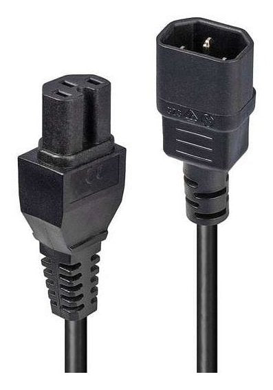 1M C14 To C15 Hot Condition Power Cable Black — image 1