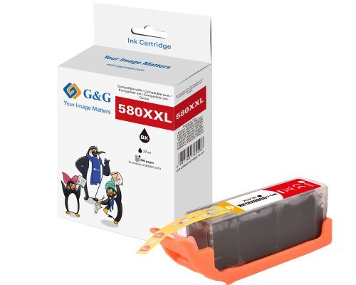 G&g Xxl-druckerpatrone Compatible With Canon PGI-580BK XXL