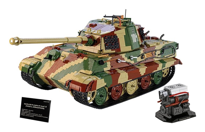 Cobi Tiger Ii King Tiger, Toy Construcción Escala 1:12 Cobi-2808