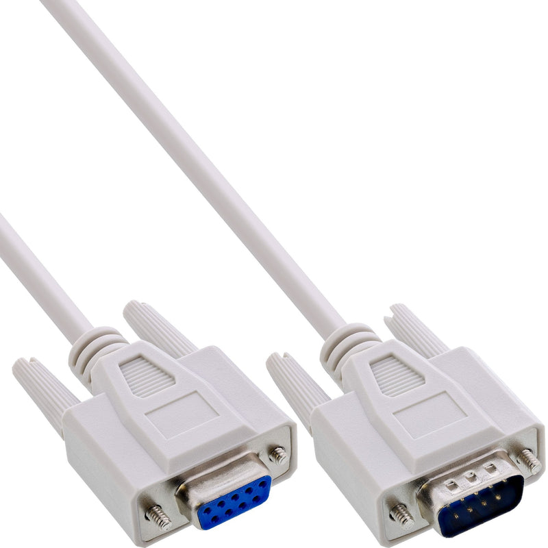 Inline Cable Serie Moldeado DB9 Male a Female Grey 5M