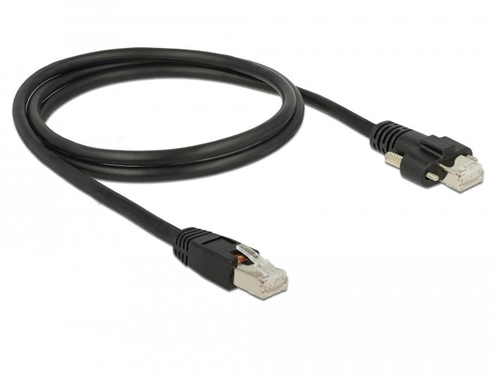 Delock Gige Camera Cable RJ45 Connector Male a RJ45 Connector Male With Screws CAT.6 S FTP 1M
