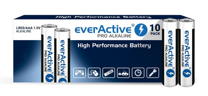 Everactive Batteries Alcalinas Pro Alkaline LR03 Aaa - Paquete Retractable - 10 Pieces