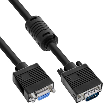 Inline Cable Alargador S-VGA 15HD Male a Female Black 1M — image 1