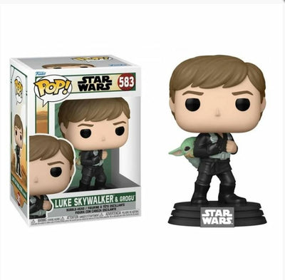 Figure Pop Star Wars Book Boba Fett 2 Luke Skywalker &38, Grogu — image 1