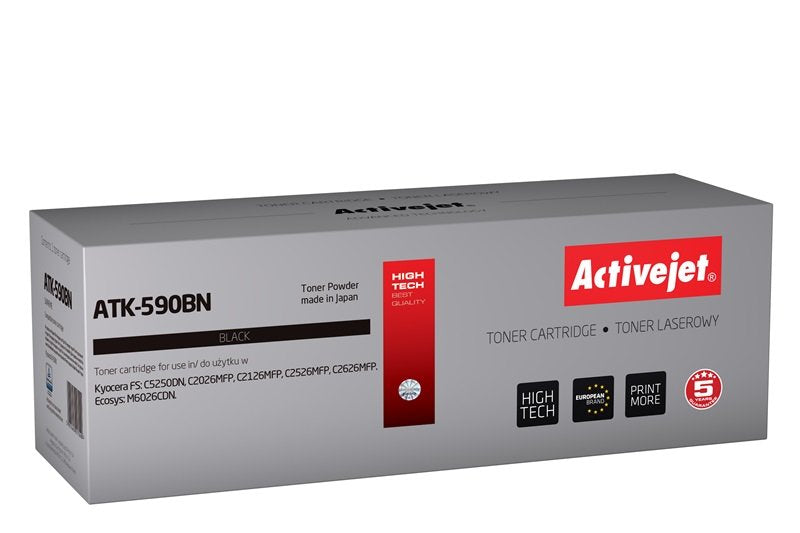 Activejet Toner ATK-590BN (reemplazo Kyocera TK-590BK - Supreme - 7.000 Páginas - Black