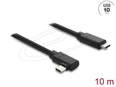 Delock Aktives Opticos USB Cable 10Gbps USB Type-c Plug Zu Plug Gewinkelt 10M — image 1