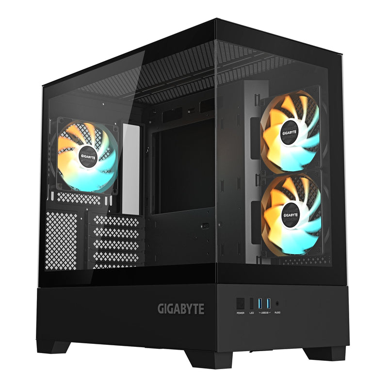 Gigabyte Aorus Box C201B Panoramic Bahias INT:2X3'5, 3X2'5/ 2XUSB3.0/ Audio In/Out/ Iluminación Rgb.