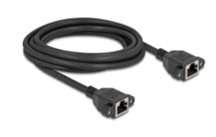 Delock Network Cable Alargador S FTP RJ45 Connector Female a RJ45 Connector Female CAT.6A Flache Version 3M Bl