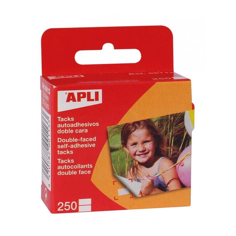 Apli Pack 250 Tacks Autoadhesivos 12 X 16MM - Adhesive Double Cara