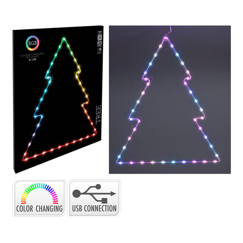 Tree Christmas With 41 LED RGB 48 X 60CM