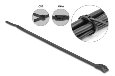 Delock 19503 Brida Cables With Cabeza Plana 370 X An 7,6MM 100 Pieces Black — image 1