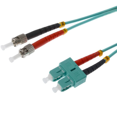 Helos Lwl Network Cable Sc/St Duplex 50/125?M OM3 Aqua 5,0M — image 1