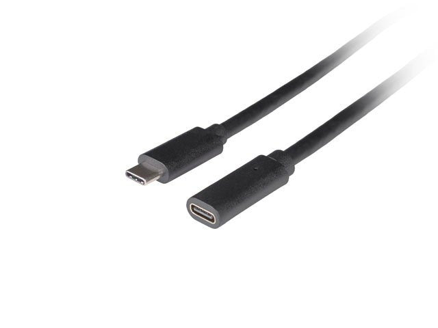 Lanberg Cable Extension USB-C M F 3.1 0.5M Black