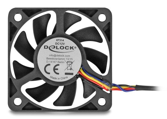 Delock Fan Axial 12V Dc, 50 X 50 X 10MM Black