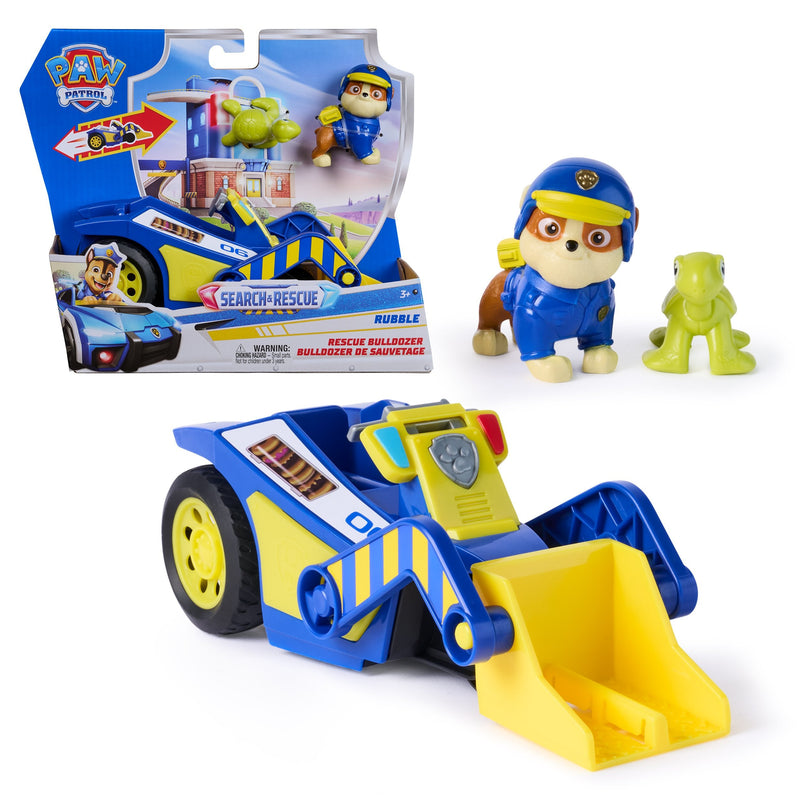 Spin Master Paw Patrol - Búsqueda And Rescate: Bulldozer Rescate Escombros With 2 Figuras, Vehículo Toy 607544