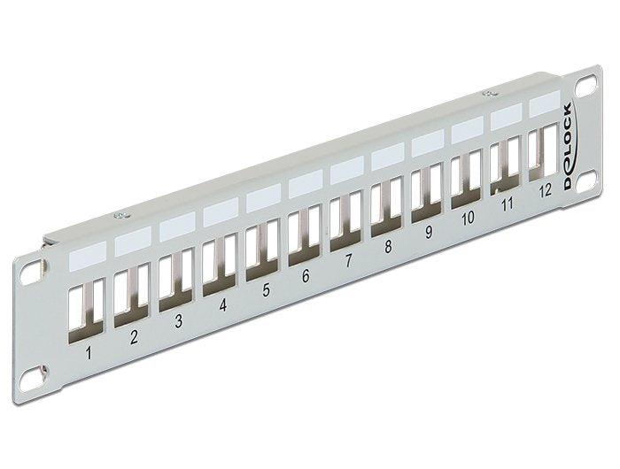 Delock 10? Keystone Patchpanel 12 Port Metal Grey
