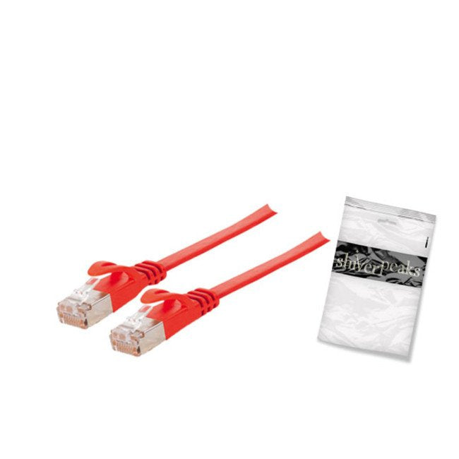 Shiverpeaks RJ45 Network Cable Flat CAT.7 Roh, Slim, 10M Red