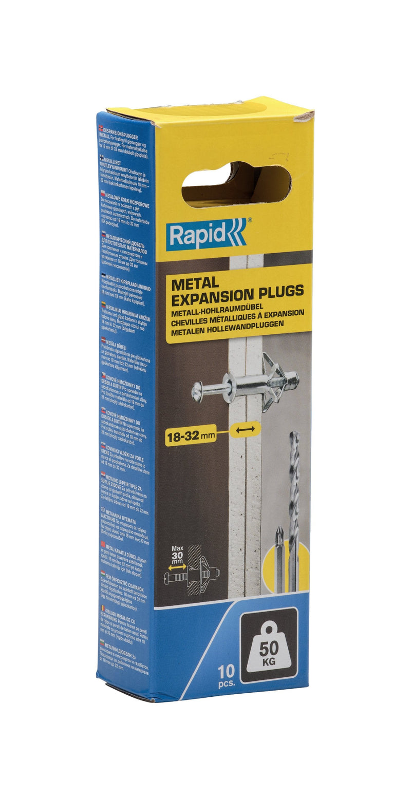Rapid Blíster 10 Unidades Taco Expansión Metallic Ø13X65 Tornillo M6X75 5001554
