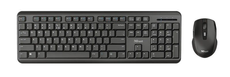 Trust TKM-350 Keyboard And Mouse Set, Wireless Deutsches Qwertz-layout, Flüssigkeitsgeschützt