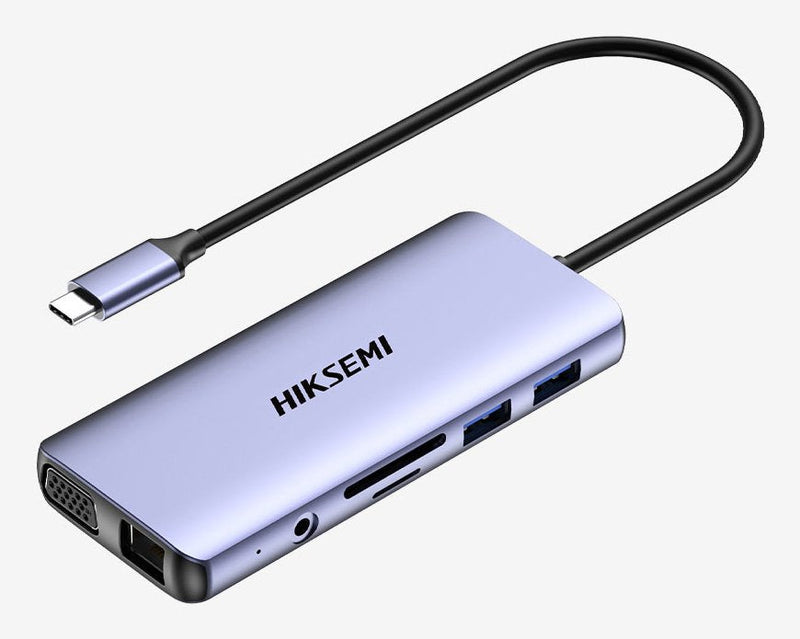 Hiksemi Hub HS-HUB-DS11 11 In 1 HDMI 4K VGA SD microSD Fast Charge