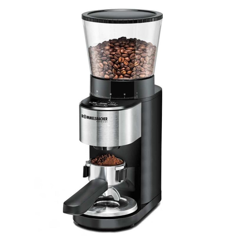 Rommelsbacher Molinillo Café Ekm 500 Black/Steel Inoxidable, 160W, Balanza Precisión Integrada) Ekm 500
