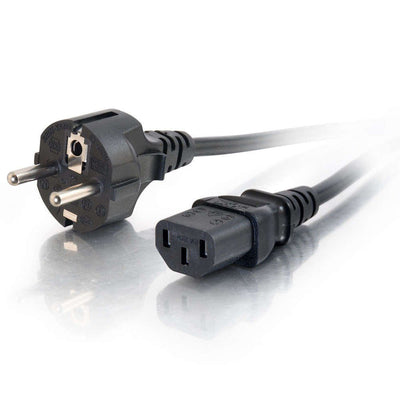 C2G Universal Power Cord Cable Power Cee 7/7 (m) a Power IEC 60320 C13 10M Moldeado Black — image 1