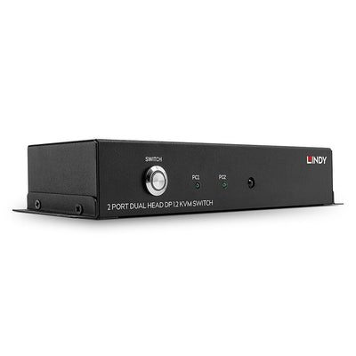 Lindy 2 Port Dual Head DisplayPort 1.2 KVM Switch, Dockingstation 39306 — image 1