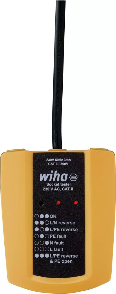 Wiha Comprobador Plug 45220, 230V Ac, Dispositivo Medición Yellow/Black 45220 — image 1