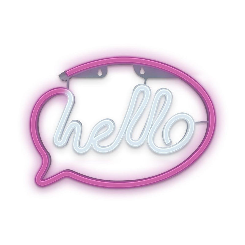 Forever Lamp Neon LED Hello Pink White