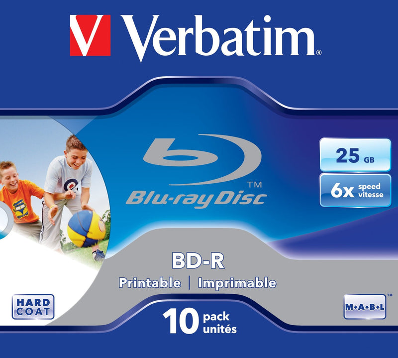 Verbatim Blu-ray Disc -r Wide Printable 6X 25GB Jewel Case 10
