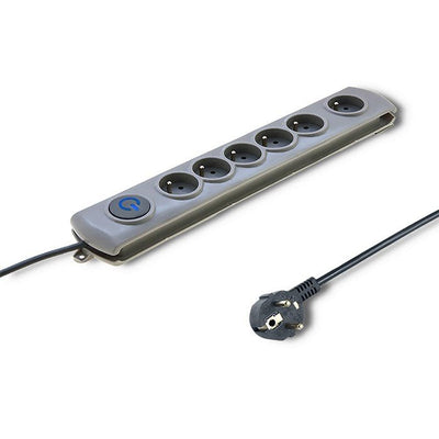 Qoltec Power Strip 50165 Limitador Voltage Grey 6 Salidas AC 230V 1,8M — image 1