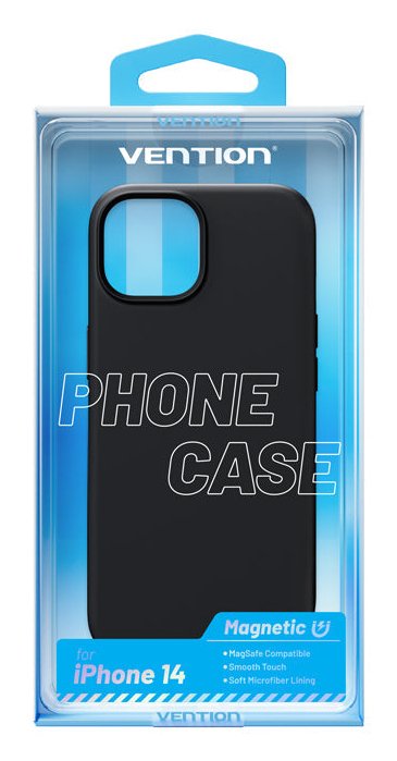 Vention Case Silicone With Magsafe KUEB0-10 Compatible With Iphone 14 Black