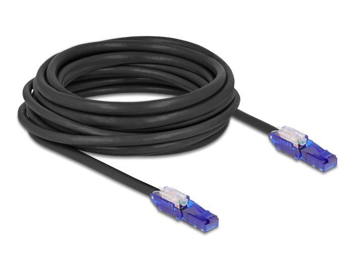 Delock RJ45 Network Cable CAT.6 UTP With 180° Winkelbaren Connectors Male Black 7,5M
