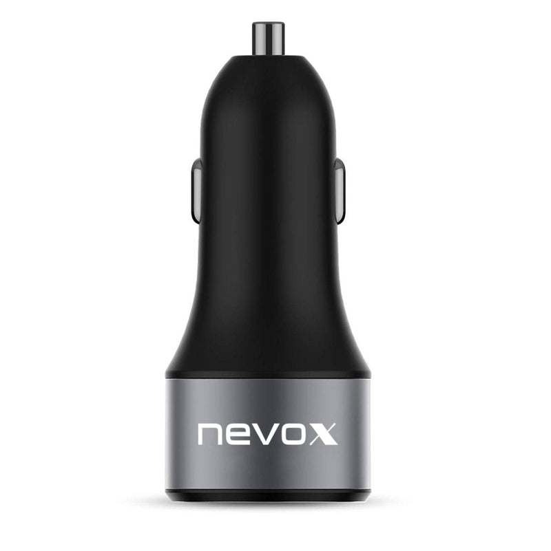 Nevox Adapter USB Pd Type C + Qc 3.0 Charging Car Charger Black 4250686406795