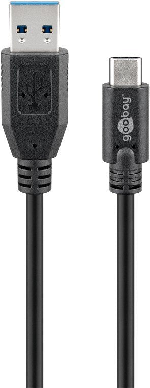 Goobay 71221 USB Cable 2M 3.2 Gen 1 (3.1 Gen 1) USB a USB C Black — image 1