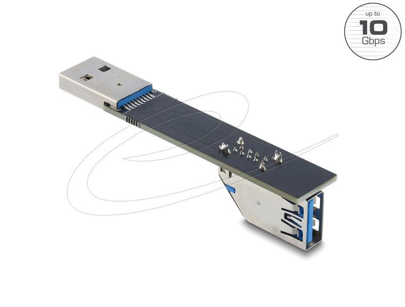 Delock USB 10Gbps Adapter USB Type a Connector Female a Male Gedreht 90° Abajo
