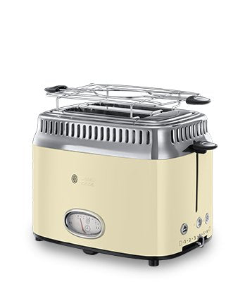 Hobbs Retro Vintage Cream Toaster Creme-acero Inoxidable