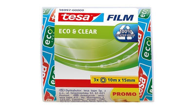 Tesa Tape Adhesiva Tesafilm Eco & Clear, 3 Rolls 15MM, 56997-00000-01 — image 1