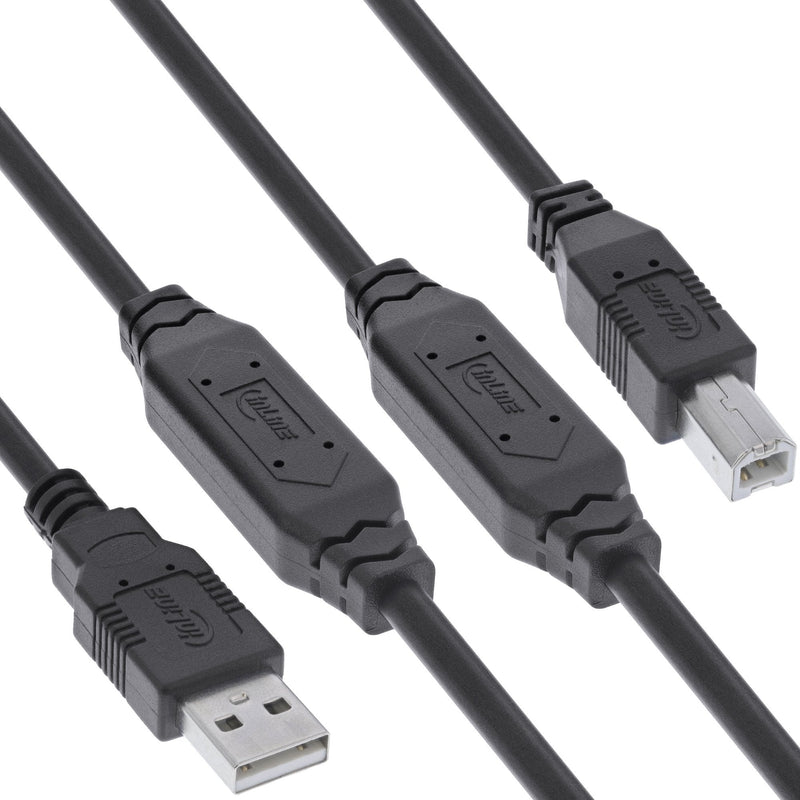 Inline® USB 2.0 Active Cable USB-A Male a Usb-b Male, 20M