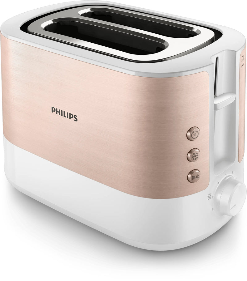 Philips Toaster Viva Collection HD2638/11 7 2 Rebanada(s) 950W Oro Pink White