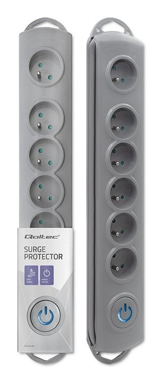 Qoltec Power Strip 50199 Surge Protector 6 Sockets 5M