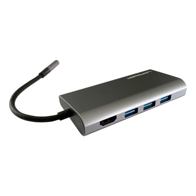 Lc-power LC-HUB-C-MULTI-5 Base Laptop Alámbrico USB 3.2 Gen 1 (3.1 Gen 1) Type-c Antracita, Black