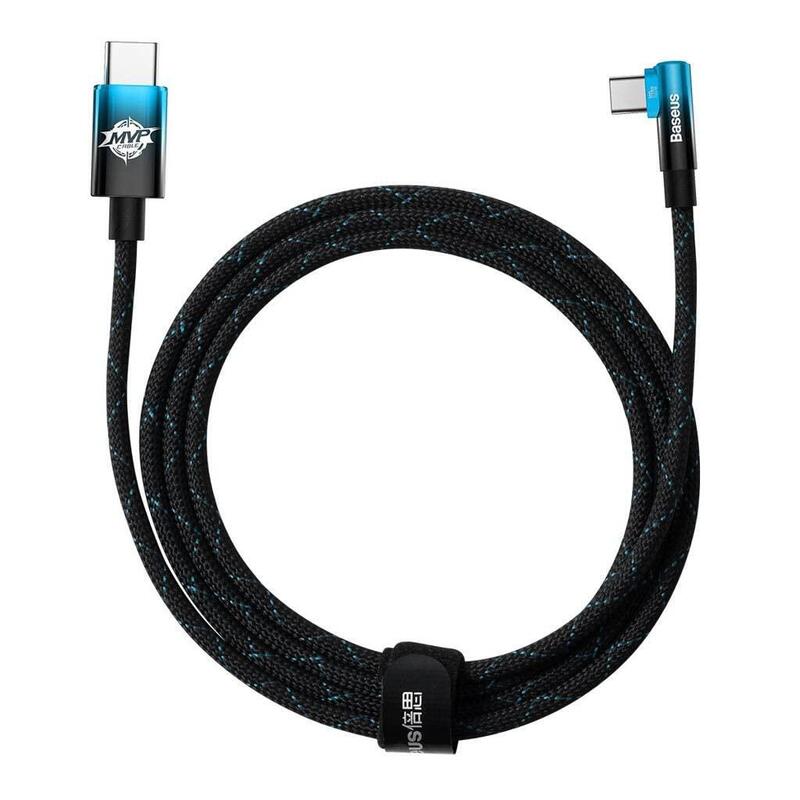 Baseus Mvp 2 Elbow-shaped Data Cable Type-c To Type-c 100W 2MT Blue CAVP000721
