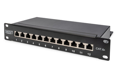 Digitus Patch Panel 12 Ports CAT.6A 1U Black — image 1